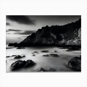 Black And White Seascape 32 Canvas Print