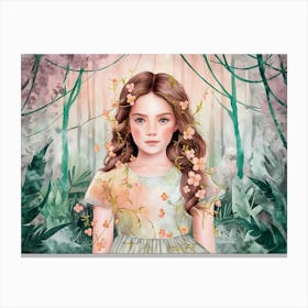 Girl In The Forest 2 Canvas Print