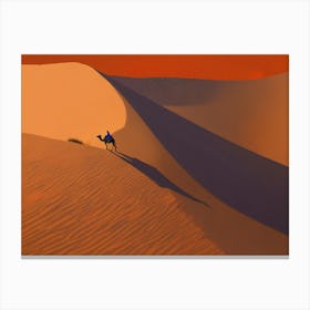 Camel In The Desert 2 Canvas Print