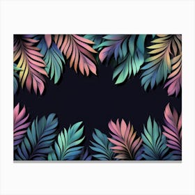 Abstract Tropical Leaves Canvas Print