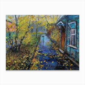 Autumn In The Village Canvas Print