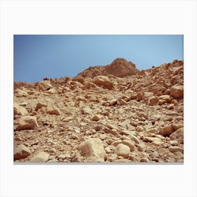 Close Up Of Reddish Rocks In The Desert Canvas Print