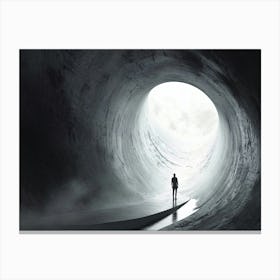 Man In A Tunnel 1 Canvas Print