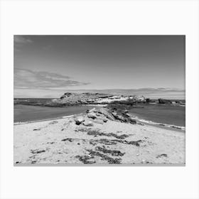 Black And White Beach Canvas Print