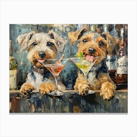 Terriers At The Bar 3 Canvas Print