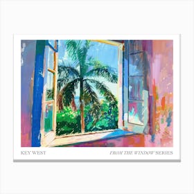 Key West From The Window Series Poster Painting 1 Canvas Print