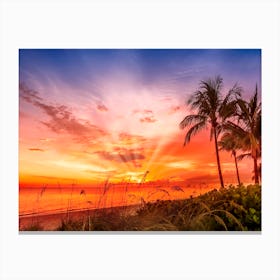 Bonita Beach Idyllic Sunset Canvas Print
