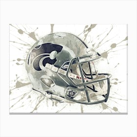 Kansas State Wildcats NCAA Helmet Poster Canvas Print