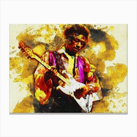 Smudge Jimi Hendrix Canvas Print