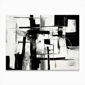 Mystery Abstract Black And White 7 Canvas Print