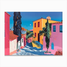 Colorful Ancient Athens Canvas Print