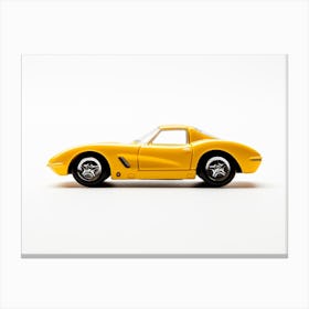 Toy Car 55 Corvette Yellow Canvas Print