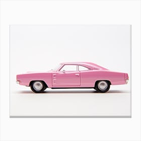Toy Car 69 Dodge Charger Pink 2 Canvas Print