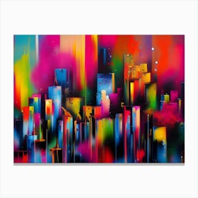 Cityscape (Graffiti) Canvas Print