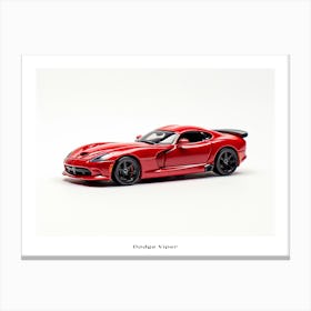 Toy Car Dodge Viper Red Poster Canvas Print