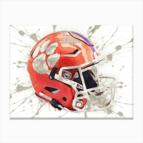 Clemson Tigers NCAA Helmet Poster Canvas Print