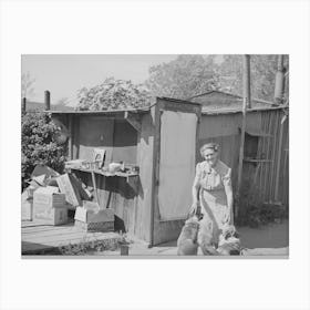 Exterior Of Shack House Which Rents For Fifteen Dollars Per Month, San Diego, California By Russell Lee Canvas Print