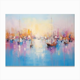 Sunset Sailboats Canvas Print