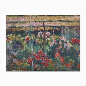 Peony Garden, Claude Monet Canvas Print