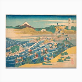 Fuji Seen From Kanaya On The Tōkaidō , Katsushika Hokusai 1 Canvas Print