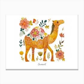 Little Floral Camel 3 Poster Canvas Print