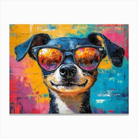 The Coolest Dog In Town 10 Canvas Print