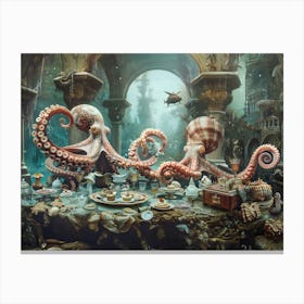 Underwater Scene Octopussy 1 Canvas Print