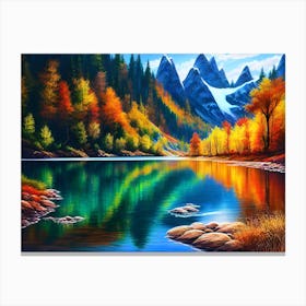 Autumn Lake 16 Canvas Print