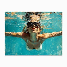 Woman Swimming 8 Canvas Print