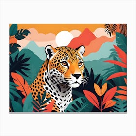 Leopard In The Jungle 3 Canvas Print