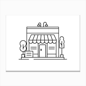 Shop Sign Vector Illustration Canvas Print