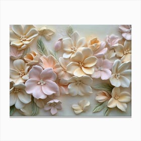 3d Floral Canvas Print