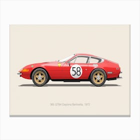 Ferrari 365 Daytona Car Style Canvas Print