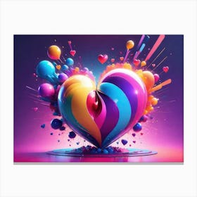 Colorful Heart Creative 14 Canvas Print