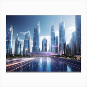 Futuristic Cityscape 3 Canvas Print