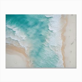 Aerial Beach Waves 4 3 Aspect Ratio Canvas Print