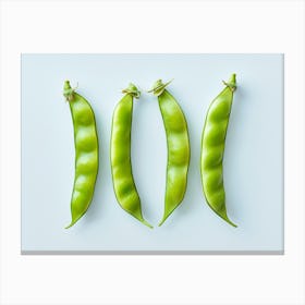 Green Pea Pods Canvas Print