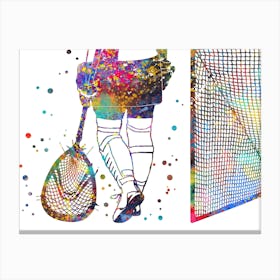 Lacrosse Goalie Girl Canvas Print