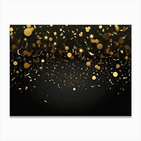 Gold Confetti Background 1 Canvas Print