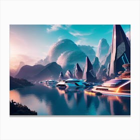 Futuristic City 42 Canvas Print