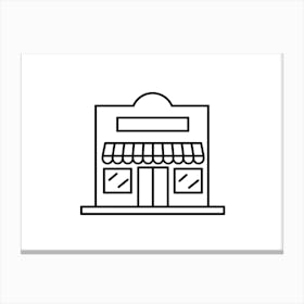 Shop Icon Vector Illustration Canvas Print