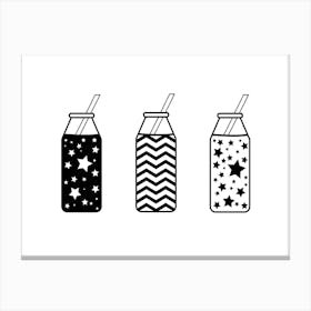 Milk Bottles Canvas Print
