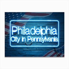 Philadelphia City In Pennsylvania Canvas Print