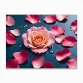 Pink Rose Petals Canvas Print