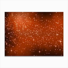 Orange Glow Shining Star Background Canvas Print