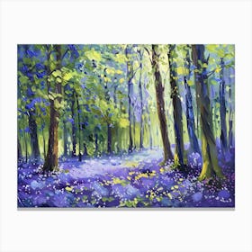 Bluebells In The Woods Canvas Print