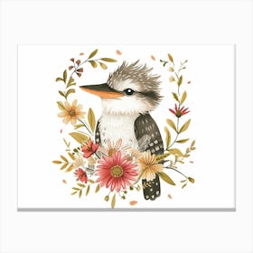 Little Floral Kookaburra 1 Canvas Print