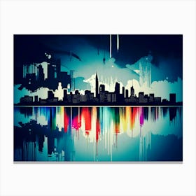 Abstract City Skyline 1 Canvas Print