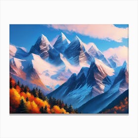 Mountains In Autumn Canvas Print