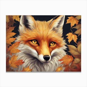 Autumn Mystical Fox 6 Canvas Print